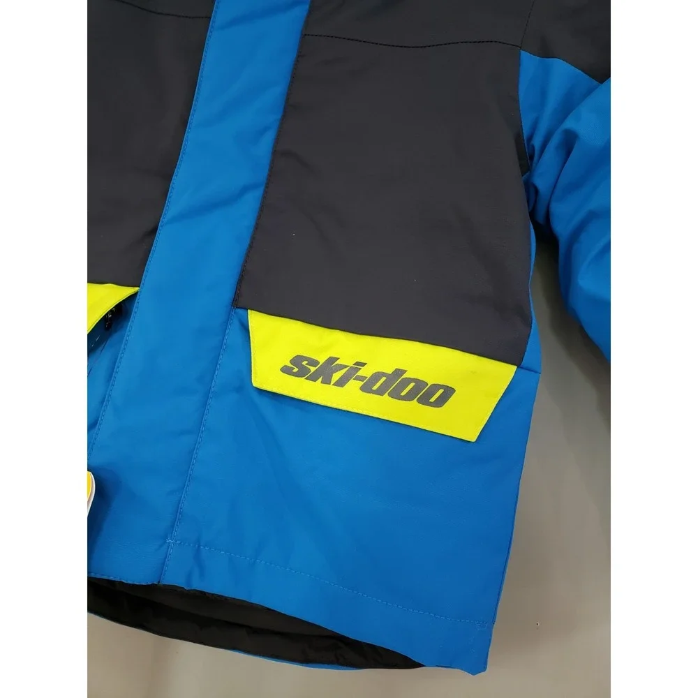 NEW‎ Ski-Doo Toddler Kids 3 Minium Jacket Blue Vintage Logo Winter Insulated Ski